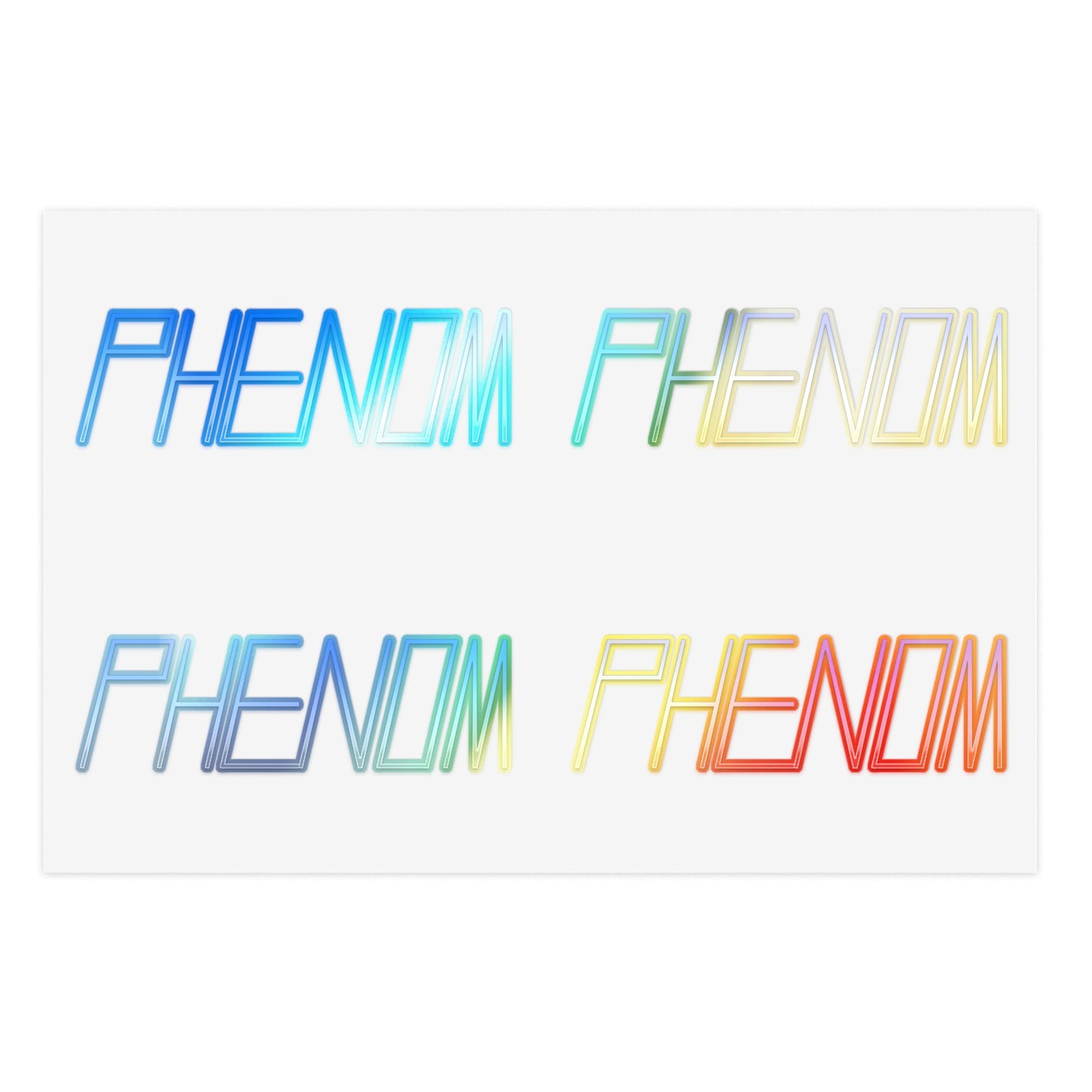 Phenom Sticker Sheet Blue fade