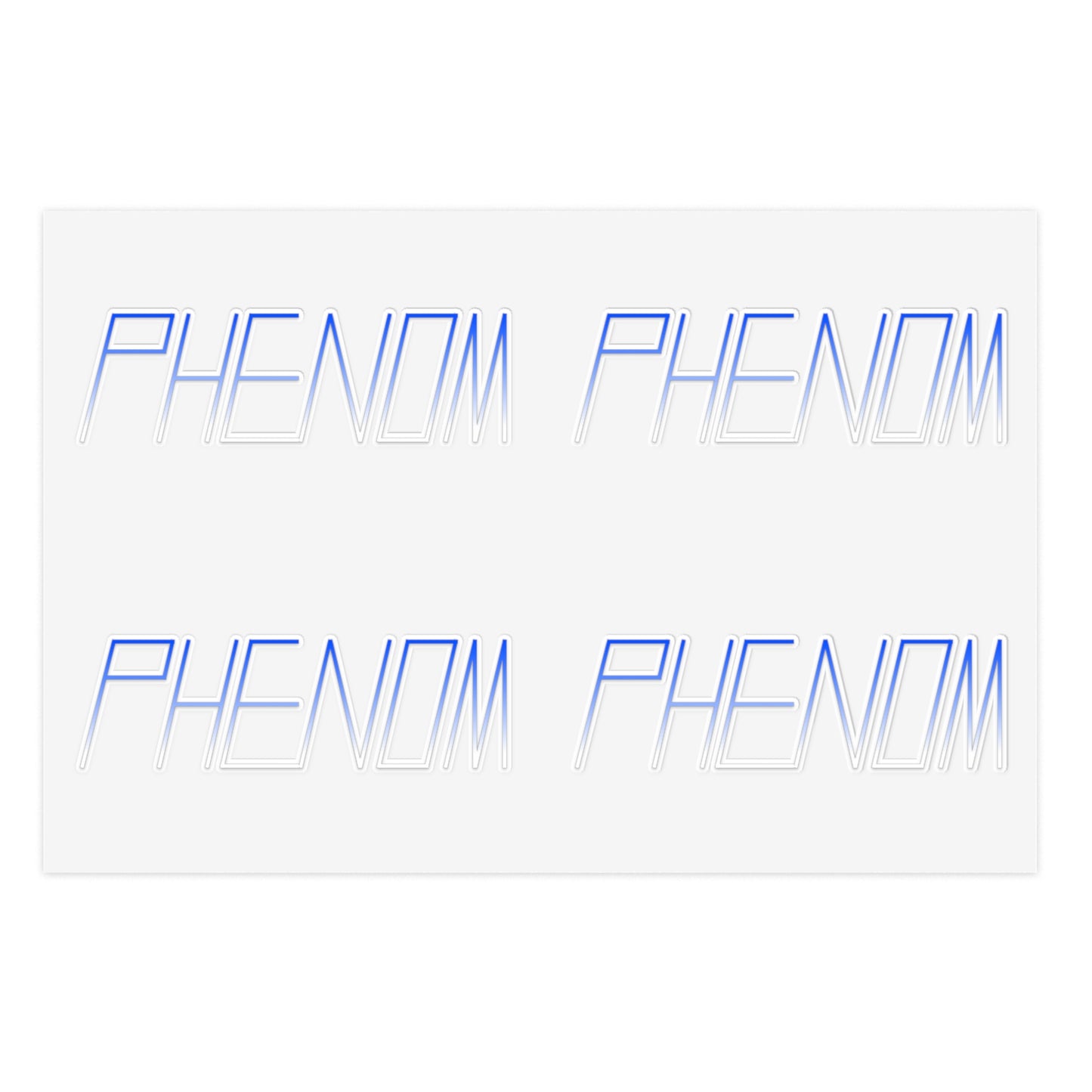 Phenom Sticker Sheet Blue fade